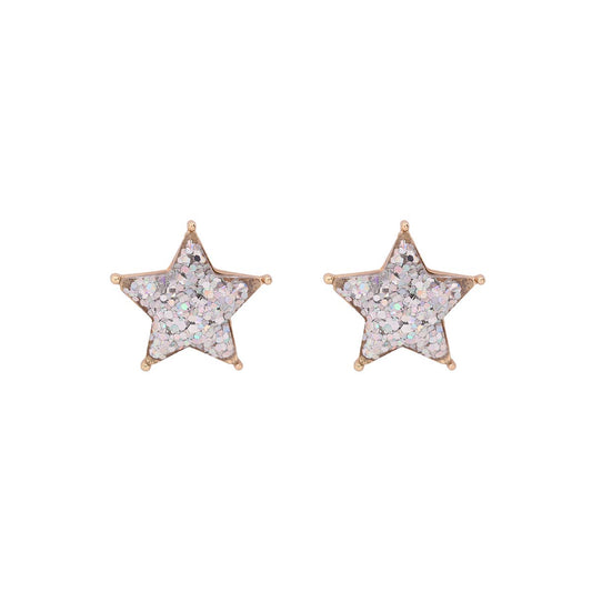 MYS Wholesale Inc - AE0358 - STAR GLITTER EPOXY STUD EARRINGS